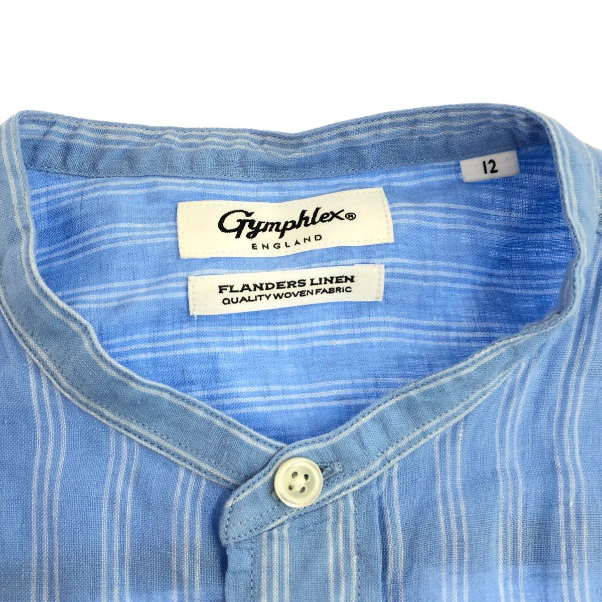 Gymphlex ジムフレックス バンドカラー長袖シャツワンピース サイズ:12 