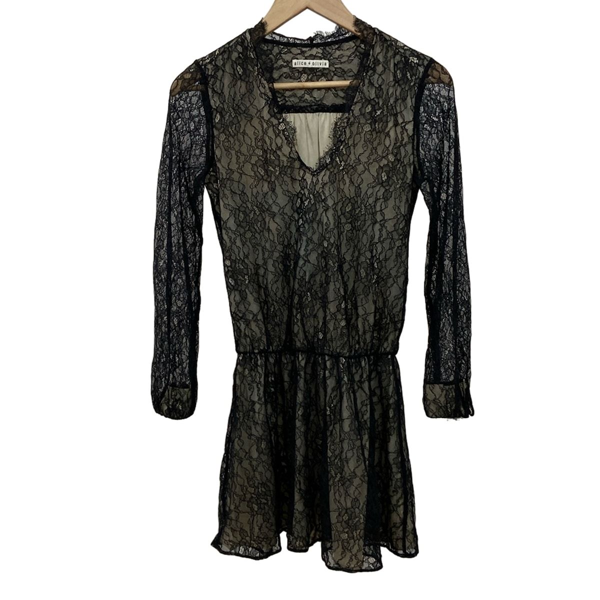 alice+olivia(アリスオリビア) ワンピース レディース - 黒×アイボリー