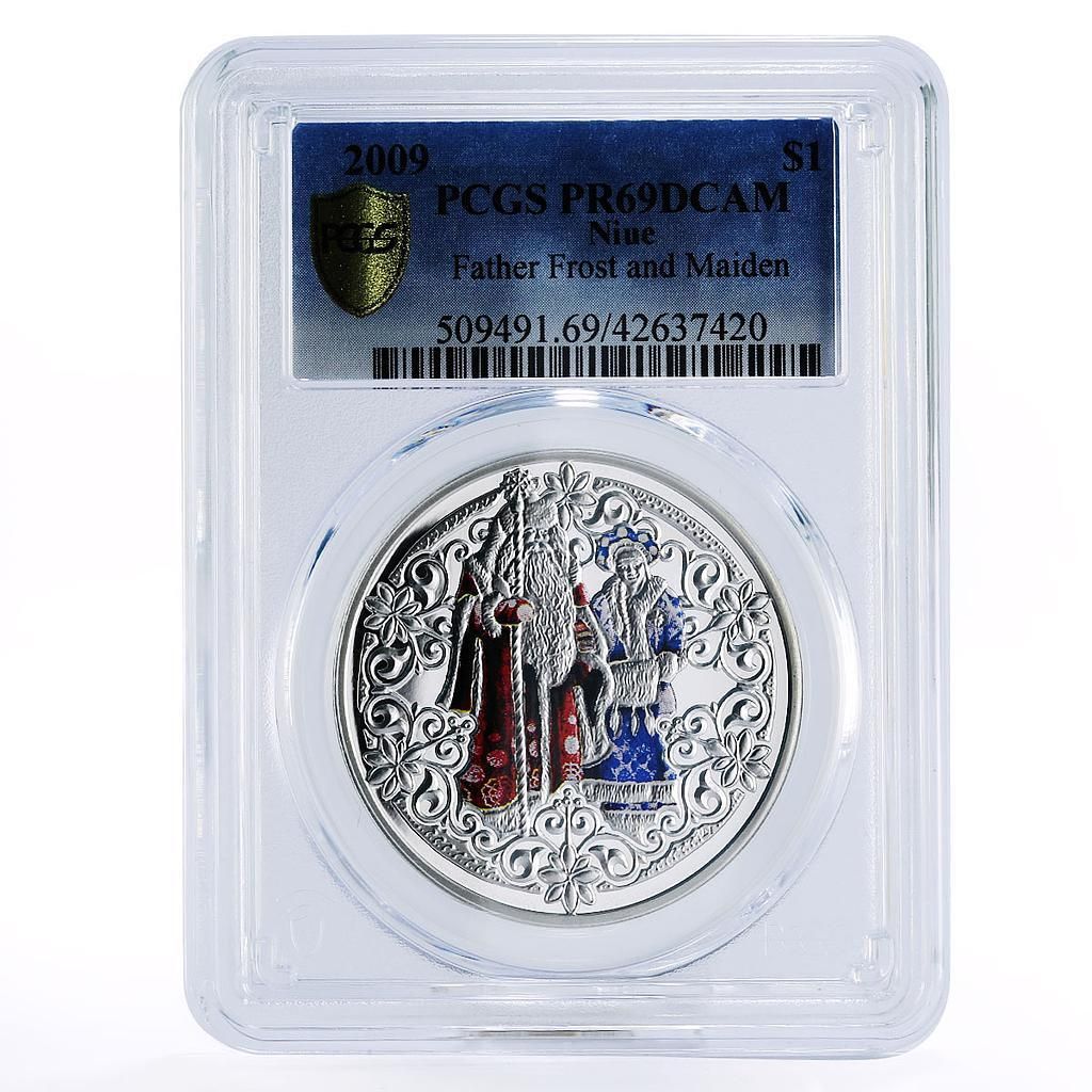 ニウエ 1ドル ファーザーフロスト スノーメイデン PR69 PCGS 銀貨 2009