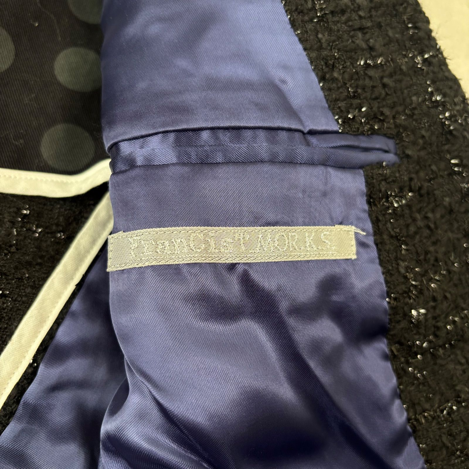 FranCisT_MOR.K.S フランシストモークス ツイード ラメ フリンジ加工 