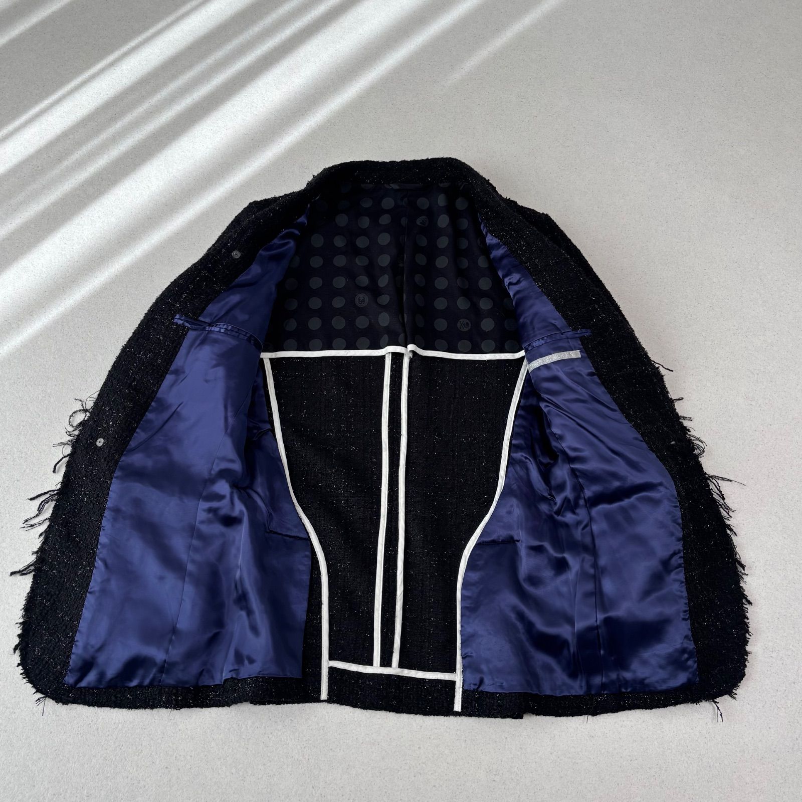 FranCisT_MOR.K.S フランシストモークス ツイード ラメ フリンジ加工 