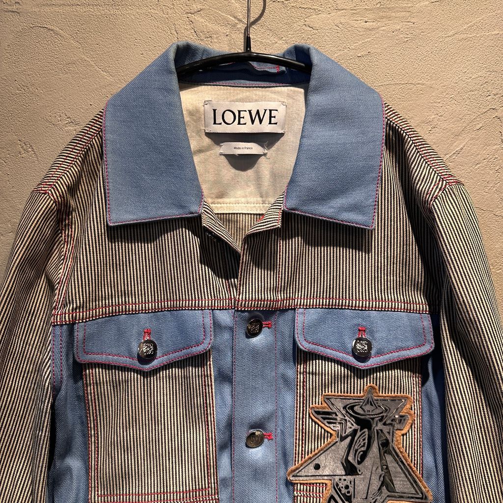 LOEWE ロエベ 16SS STRIPE DENIM JACKET デニムジャケット H2168160BO