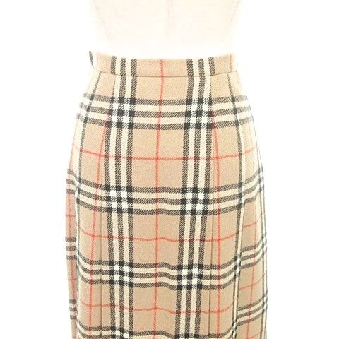 美品✨バーバリー ゴルフ スカート ひざ丈 ノバチェック ベージュ バーバリーズ Burberrys 美品 ノバチェック ひざ下丈 スカート 国内