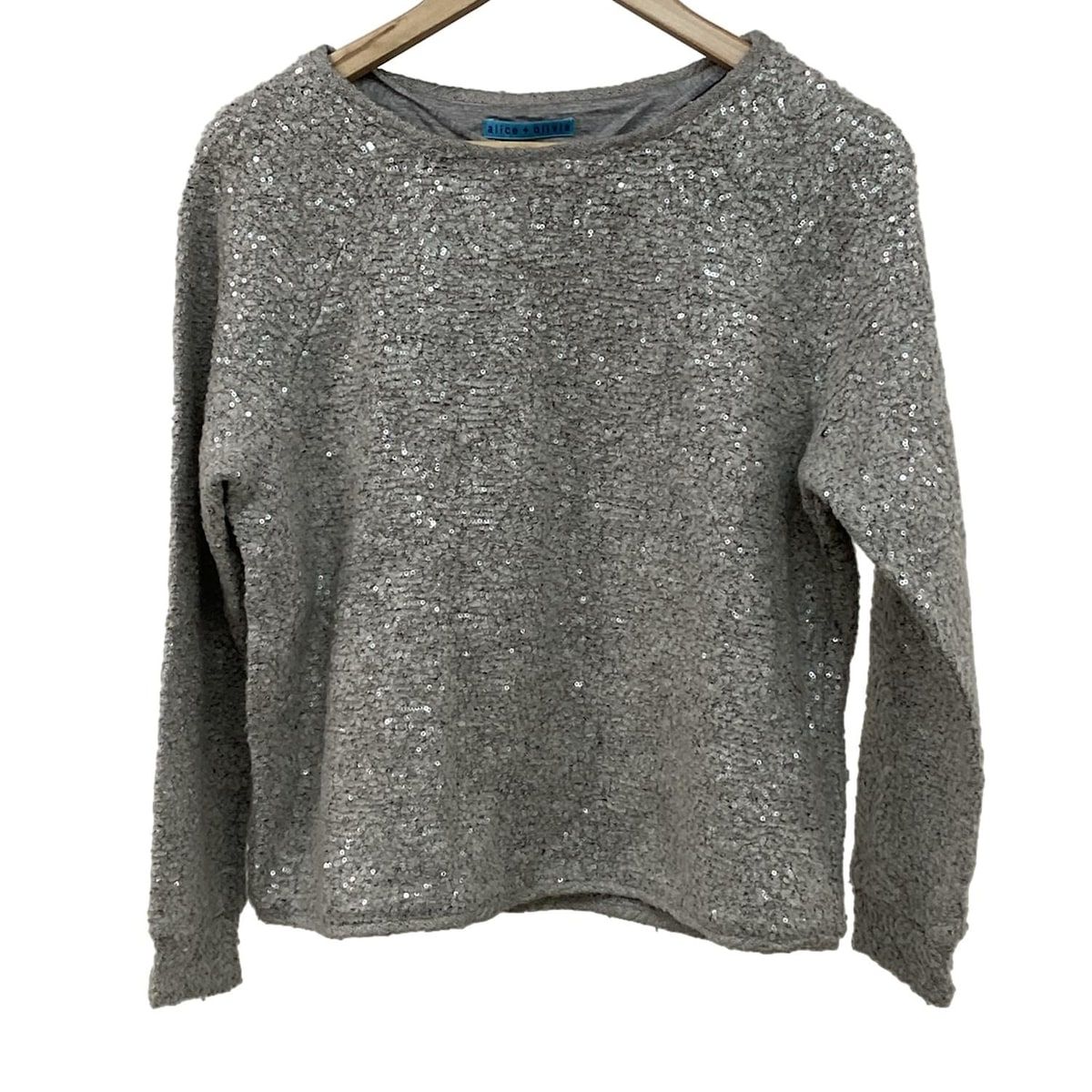 アリスオリビア　alice+olivia ニット　ブルゾン　グレー alice+olivia(アリスオリビア) 長袖セーター レディース - ライト