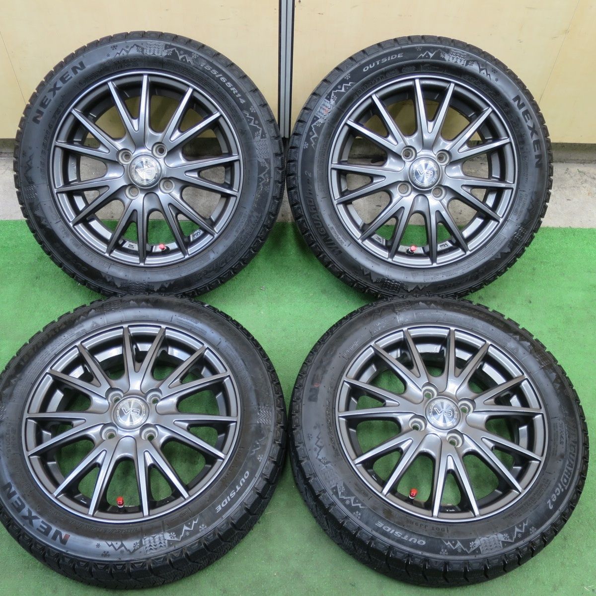 キレイ 22年 スタッドレス 155 65 R 14 ネクセン ウィンガード ice 2 WH 42 VS シェイクダウン 14インチ PCD 100 4 H ス