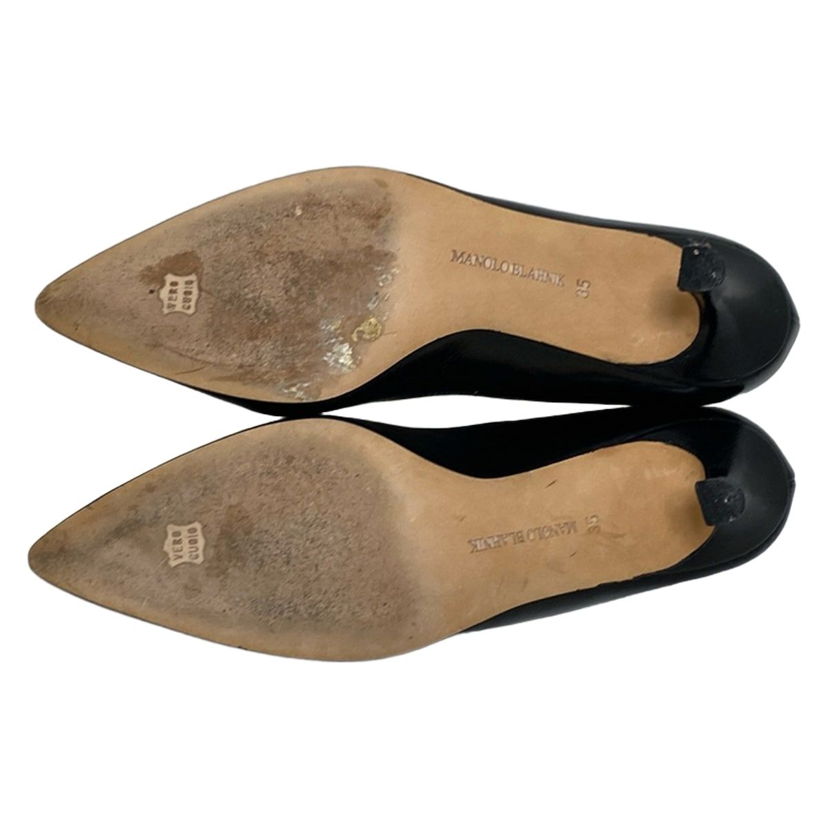 MANOLO BLAHNIK(マノロブラニク) パンプス 35 レディース - 黒 レザー