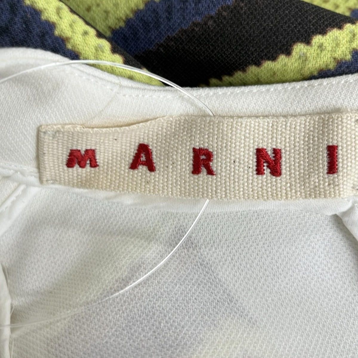 MARNI(マルニ) ワンピース サイズ38 S レディース - ネイビー×白