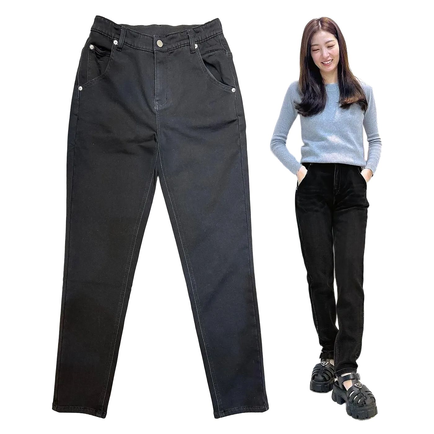 【INDIMARK】レディース デニム ボーイフレンド 裏起毛 カットデニム ブラック おしゃれ ブランド かわいい ストレッチ WKH003【お取り寄せ】 INDIMARK ジーンズ 裏起毛 ボーイフレンドデニム レディース グレー