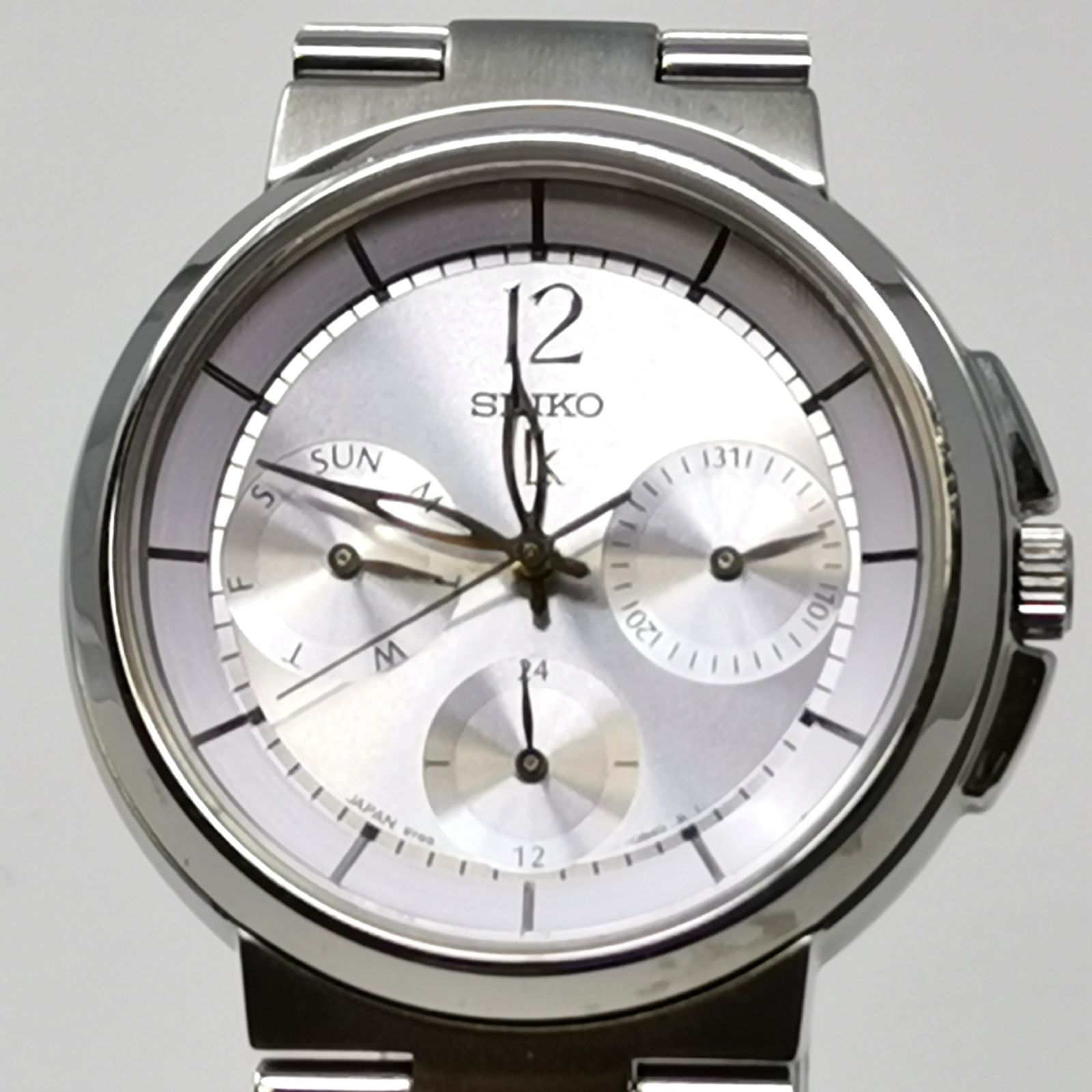 SEIKO シルバー アナログ 腕時計 5Y89-0B70 電池ないため動作未確認