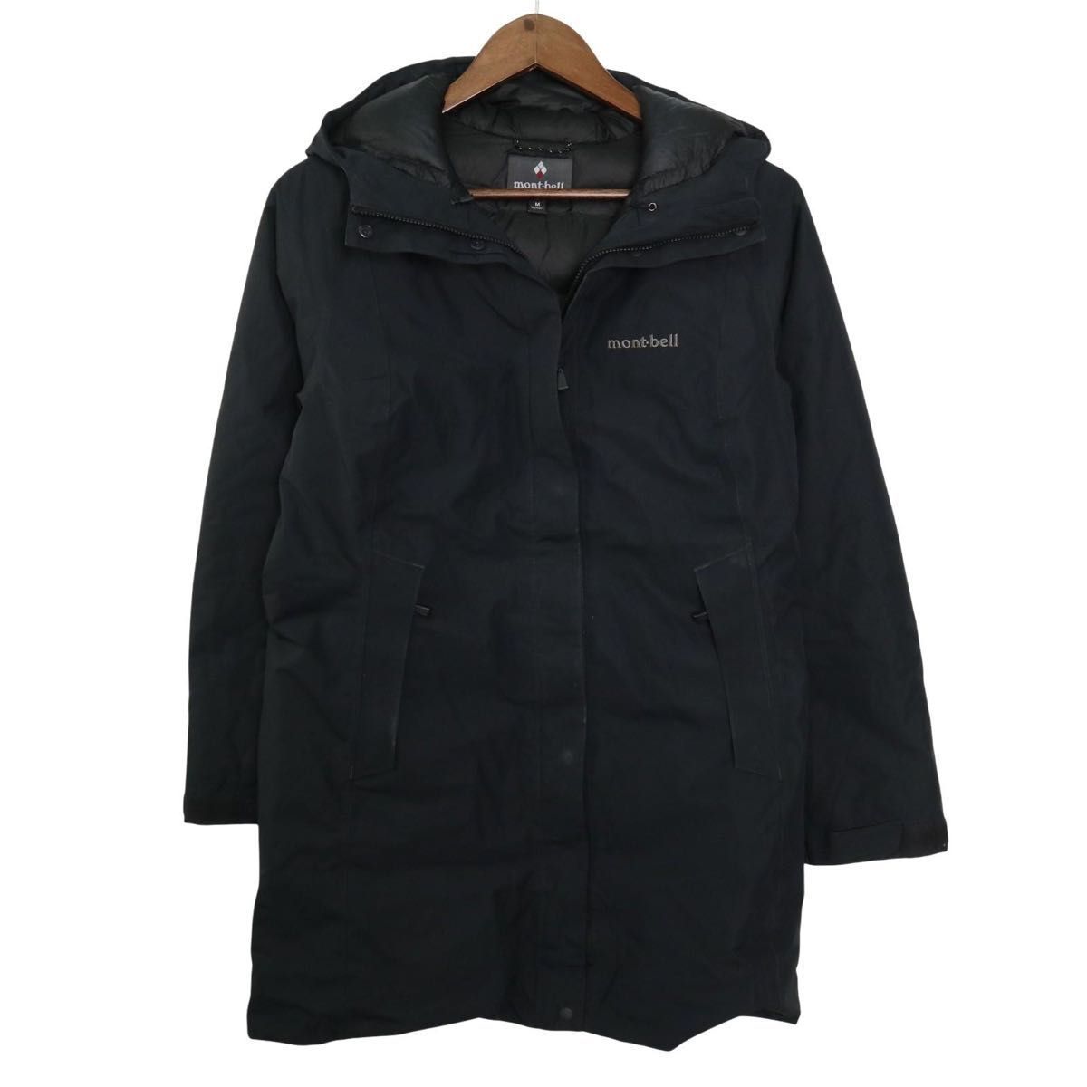 人気】mont-bell モンベル ダウンコート ロング丈 Aライン M ブラック