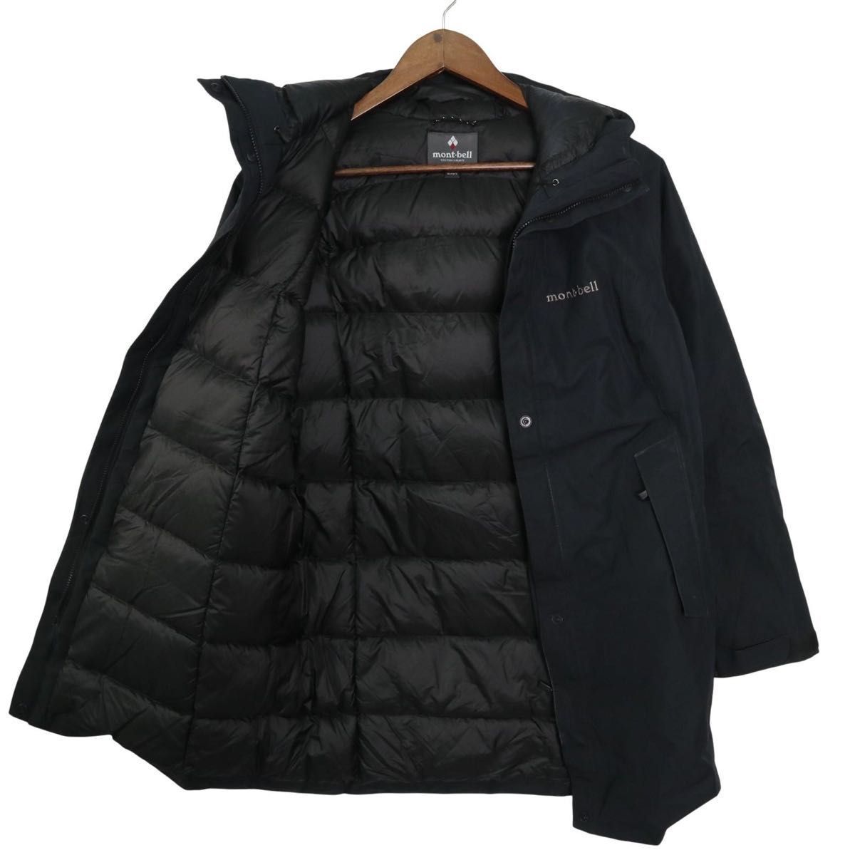 人気】mont-bell モンベル ダウンコート ロング丈 Aライン M ブラック