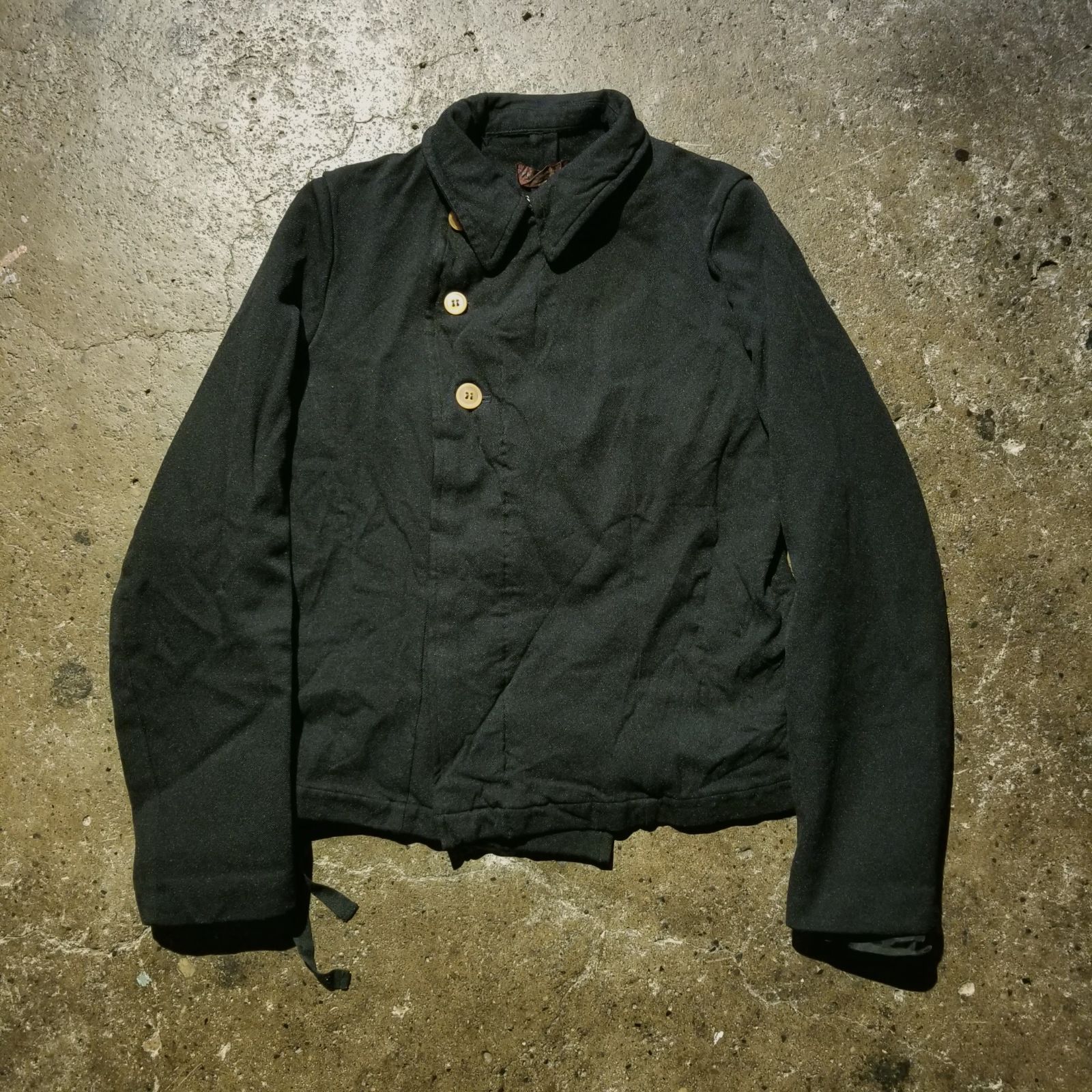 robe de chambre COMME des GARCONS / AD2003/ポリ縮絨テーラードジャケット/M/ポリエステル/BLK/RM-J004// robe de chambre AD2003 エステル縮絨 ジャケット L ローブド