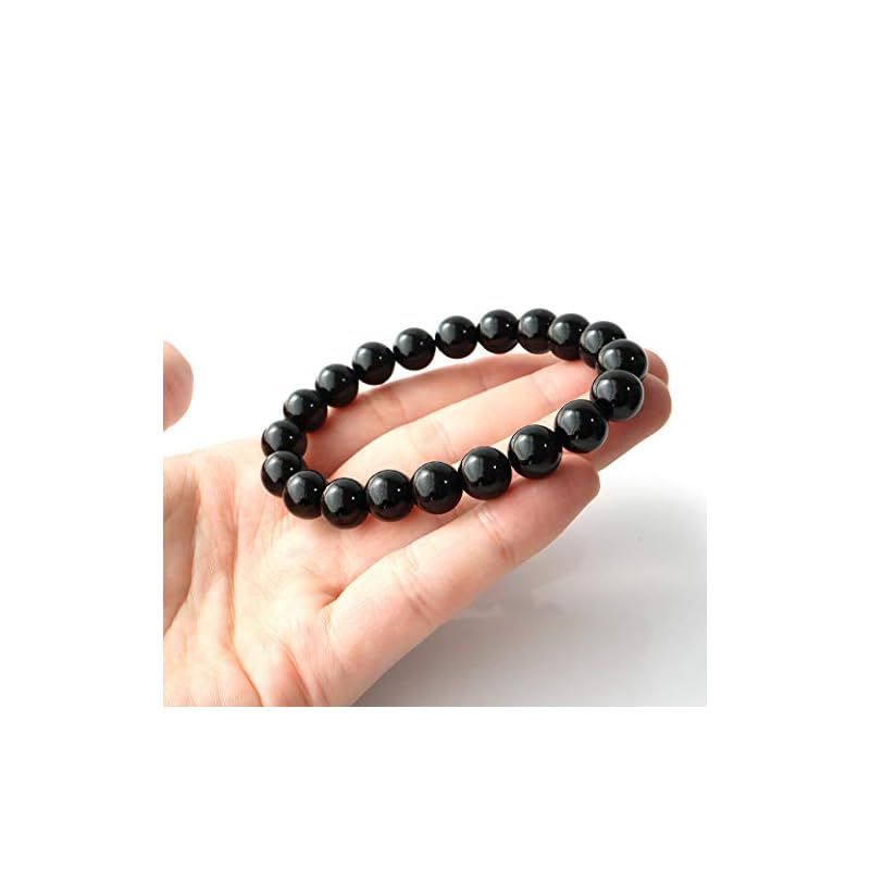 新品】 [GOLD STONE] モリオン 黒水晶 ブレスレット10mm チベット産