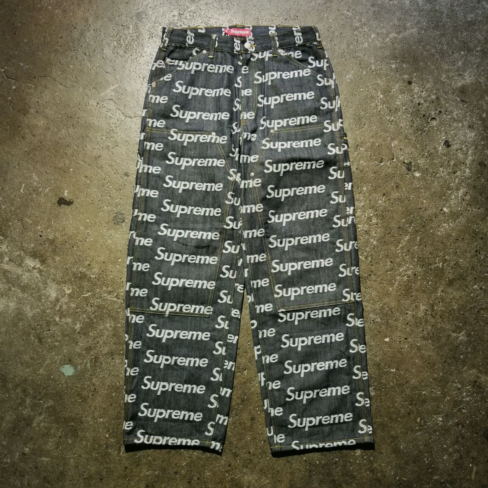 Supreme 25aw Jacquard Logos Double Knee Denim Painter Jean 30
