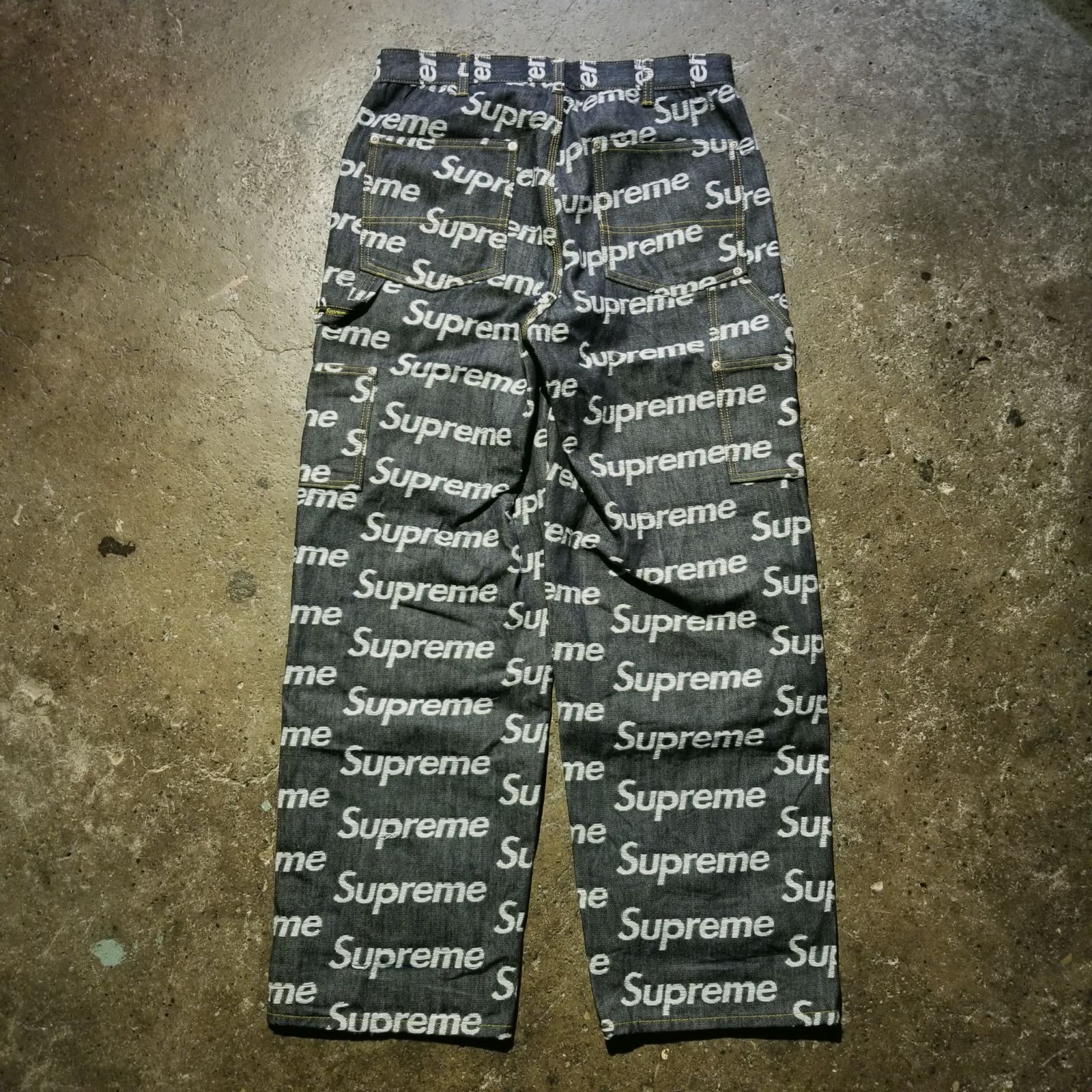 Supreme 25aw Jacquard Logos Double Knee Denim Painter Jean 30