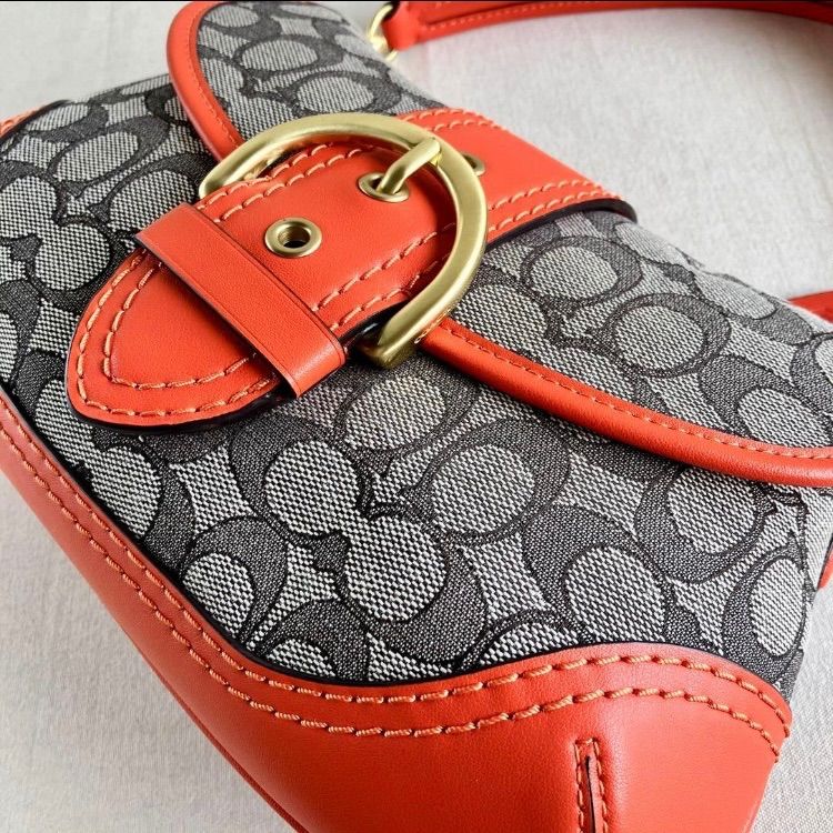 NWT COACH Soho Flap Shoulder Bag in Signature Jacquard & Leather