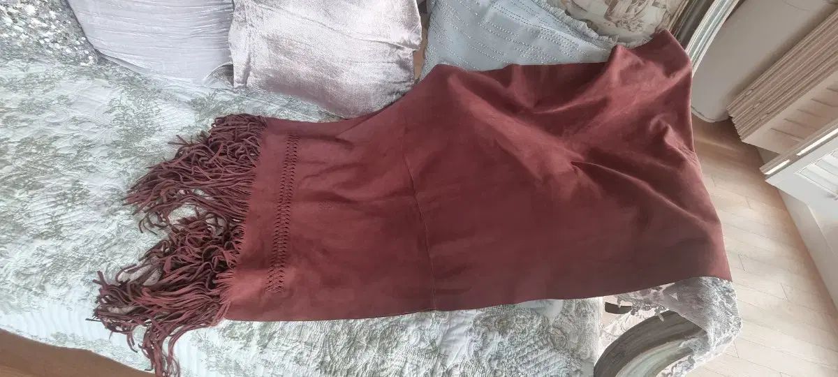 LOEWE ロエベ DARK ダーク RED レッド スウェード フール 풀 マフラー