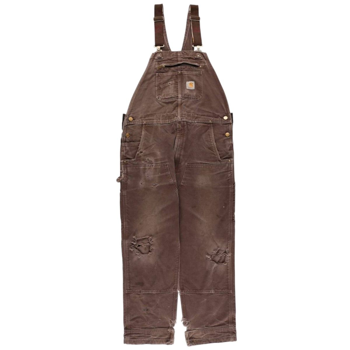 古着 ビッグサイズ カーハート Carhartt ダブルニー ダック オーバーオール メンズw 43相当 eaa 593231