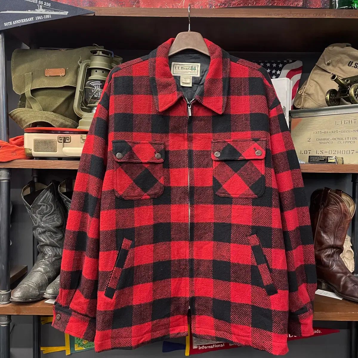 90 s L.L.Bean バッファロー チェック ウール ジャケット