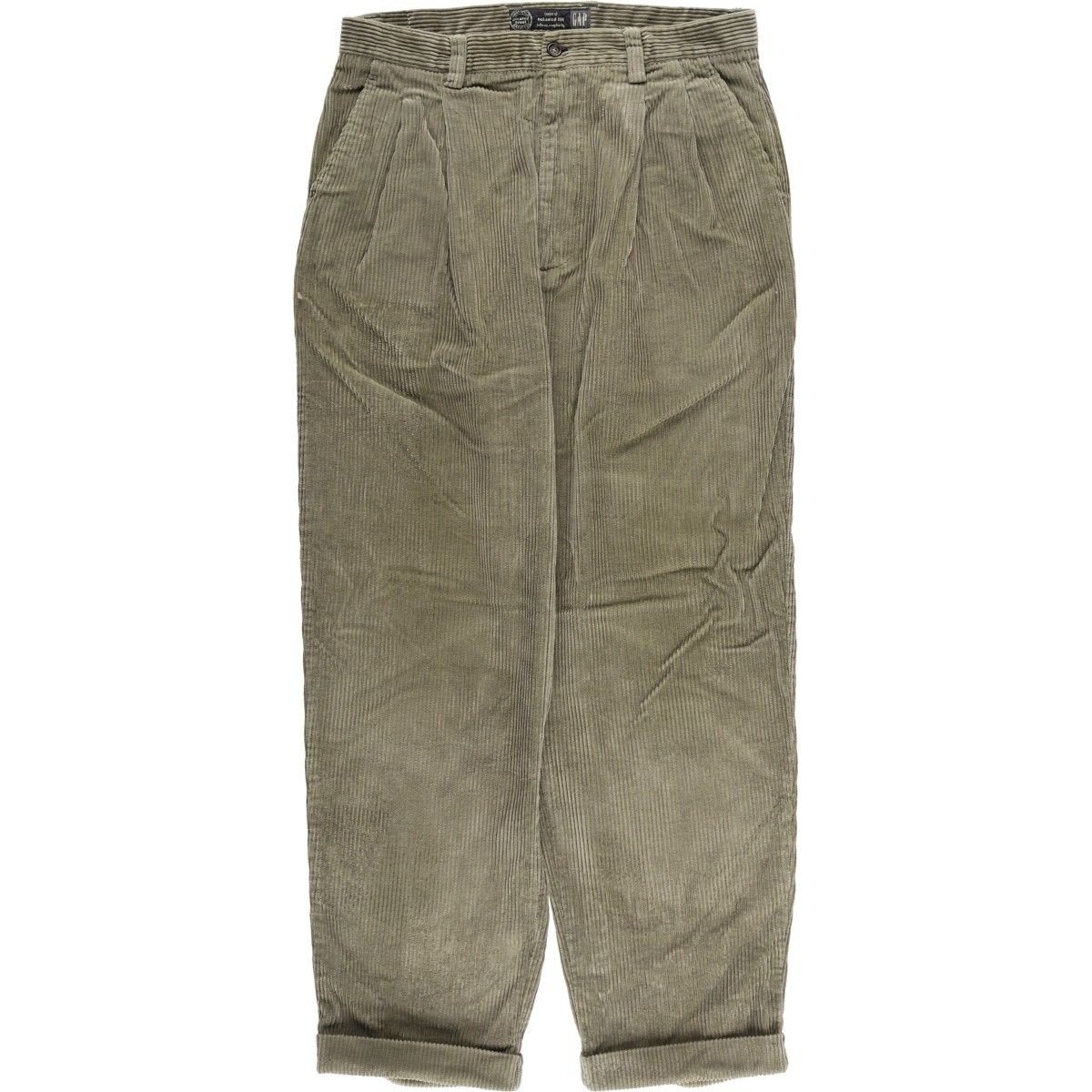 古着 90年代 ギャップ GAP RELAXED FIT 太畝 ツータック コーデュロイパンツ メンズw 33相当 eaa 593294