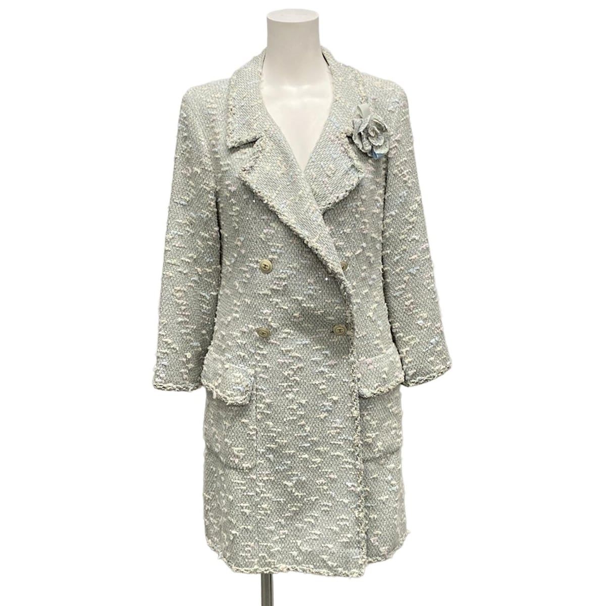 美品　シャネル　コート　S  サイズ36 CHANEL(シャネル) コート サイズ36 S レディース - P30007 ライト