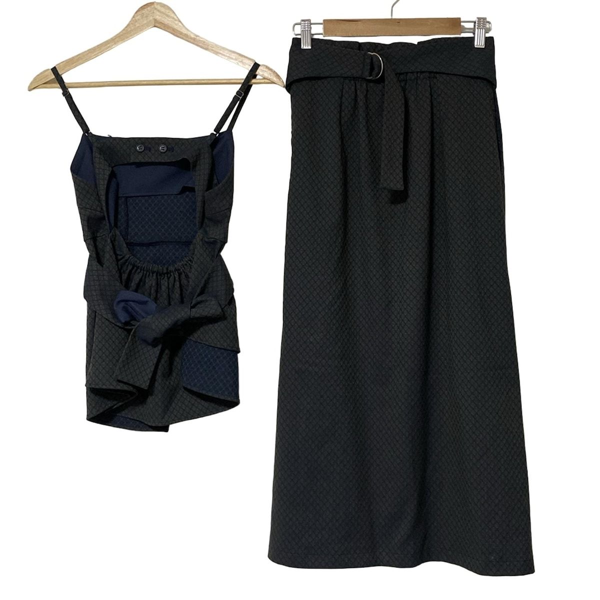 PUBLIC TOKYO パブリック トウキョウ スカートセットアップ レディース カーキ ネイビー