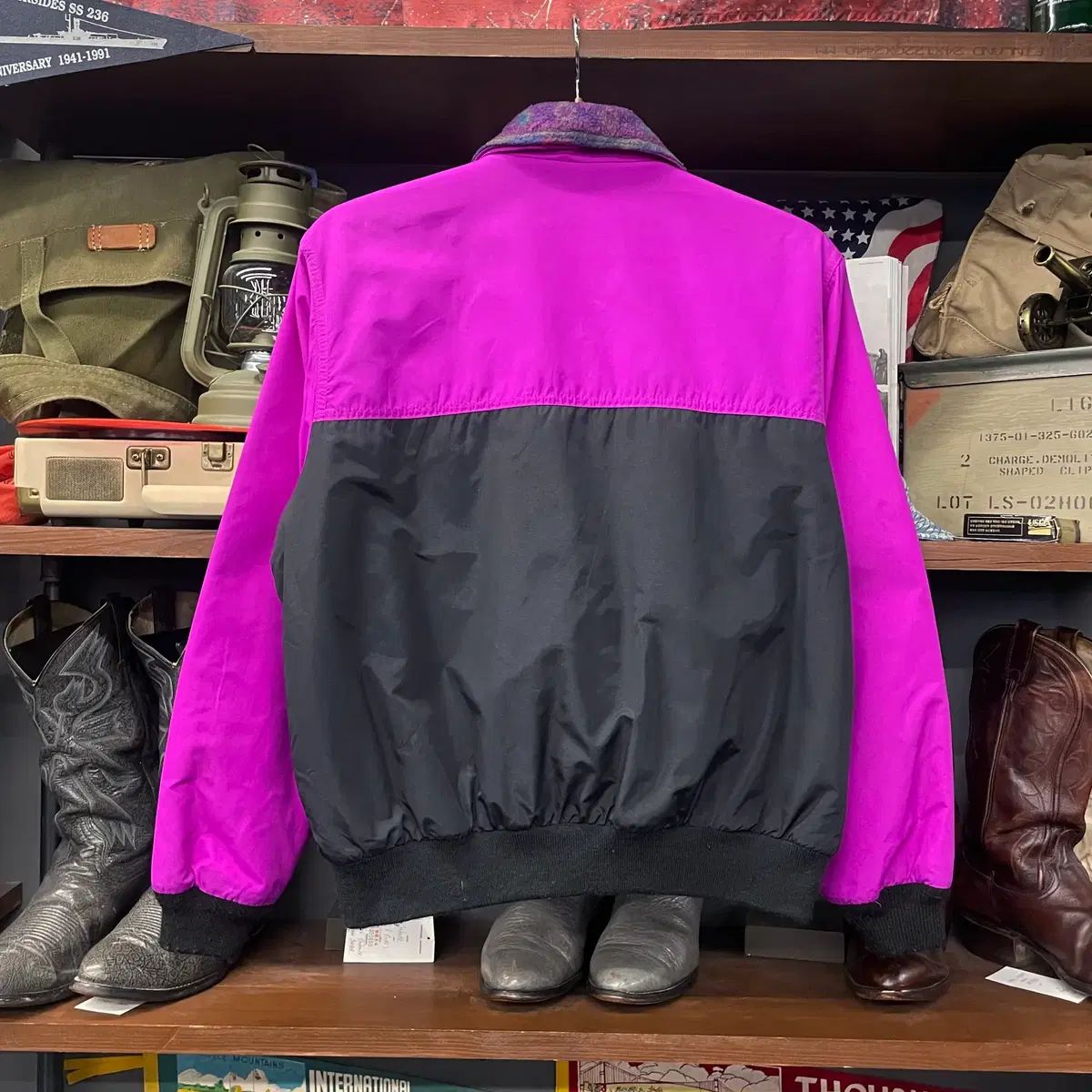 90 s エルエルビーン L.L.Bean エスニック パータン フリース裏 ウォームアップ ジャケット