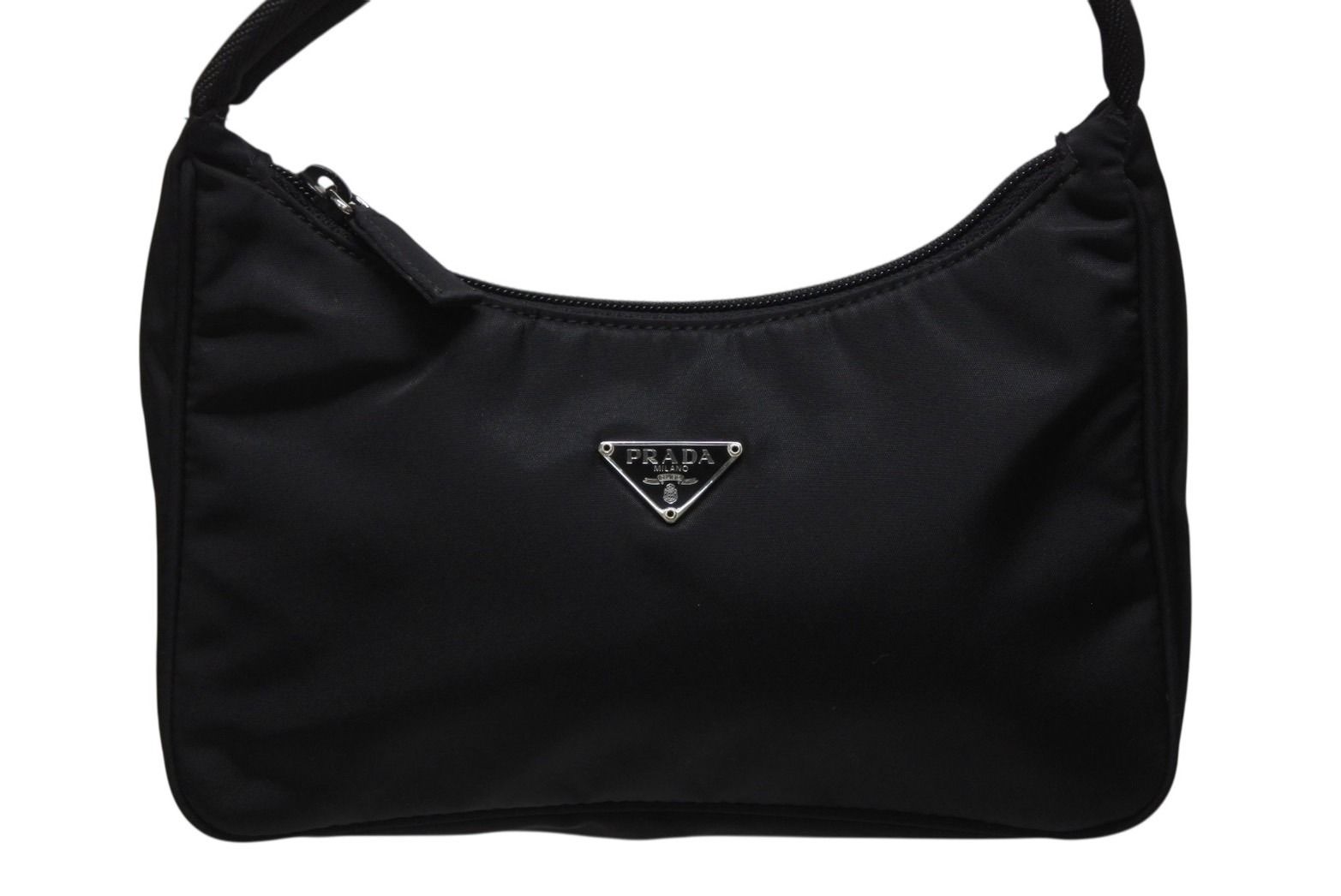 PRADA プラダ ハンドバッグ ポーチトライアングルロゴ ナイロン ブラック 4 b 009979