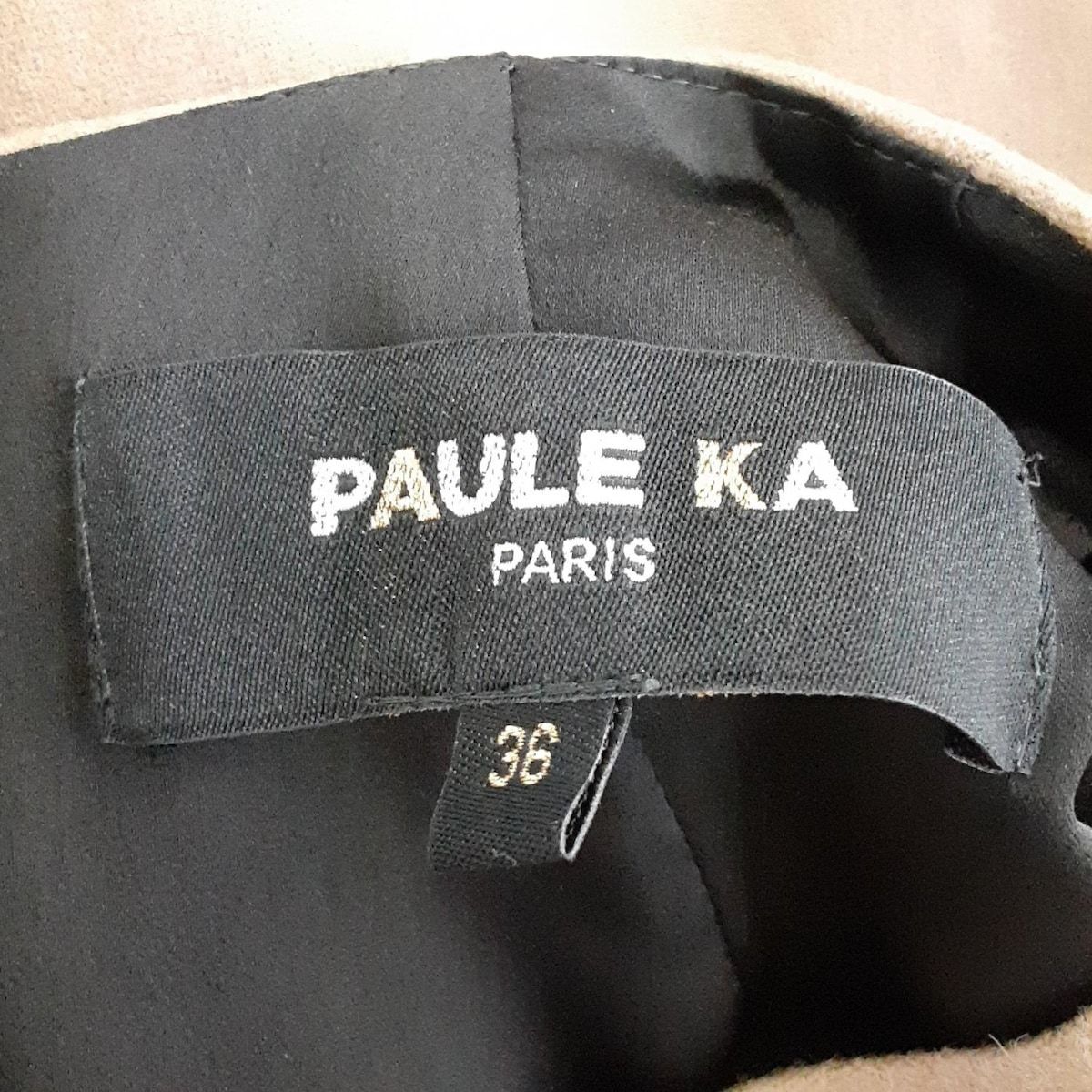 PAULEKA(ポールカ) ワンピース サイズ36 S レディース美品 - ベージュ