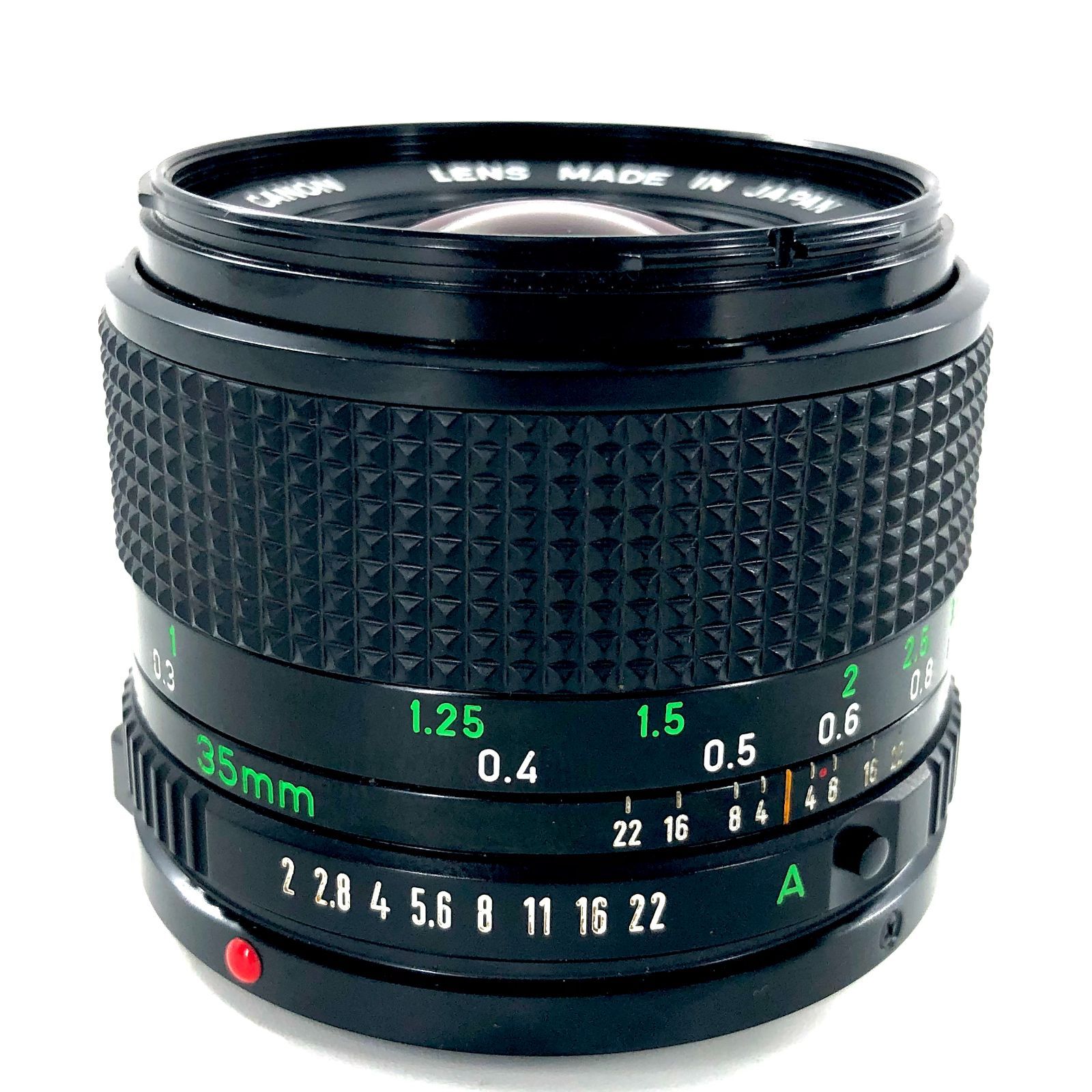 CANON キヤノン レンズ LENS FD 35 mm 1 2 レンズキャップ リアキャップ付き PF 500