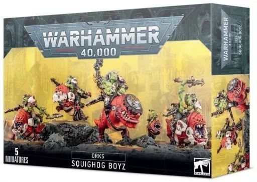 ミニチュアゲーム オルク スクイッグホッグ ボゥイ ウォーハンマー40000 Orks Squighog Boyz 50 54