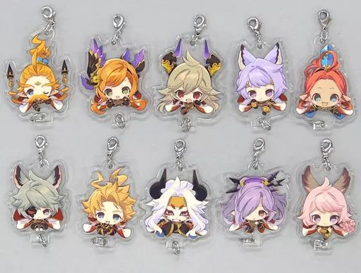定番，新作登場 【中古】雑貨 全10種セット 「GRANBLUE FANTASY-グランブルーファンタジー- Chain!つながる十天衆アクリルチャーム＆スタンドコレクション」 キーホルダー・アクリルキーホルダー