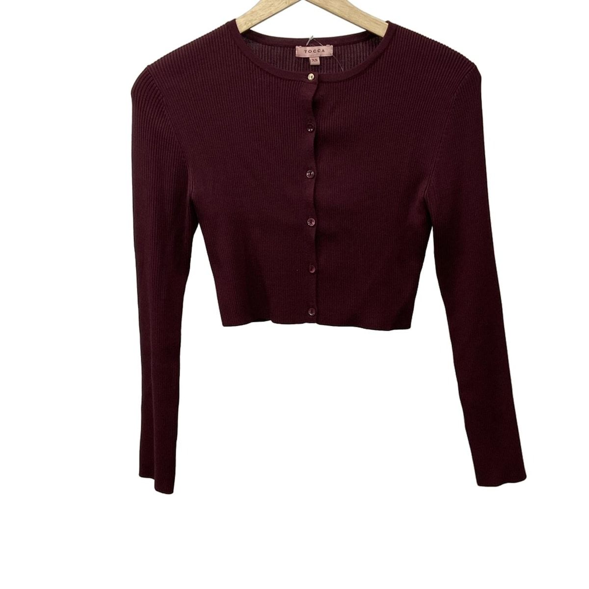 ボルドー　カーデガン　xs TOCCA(トッカ) カーディガン サイズXS レディース美品 - ボルドー 長袖