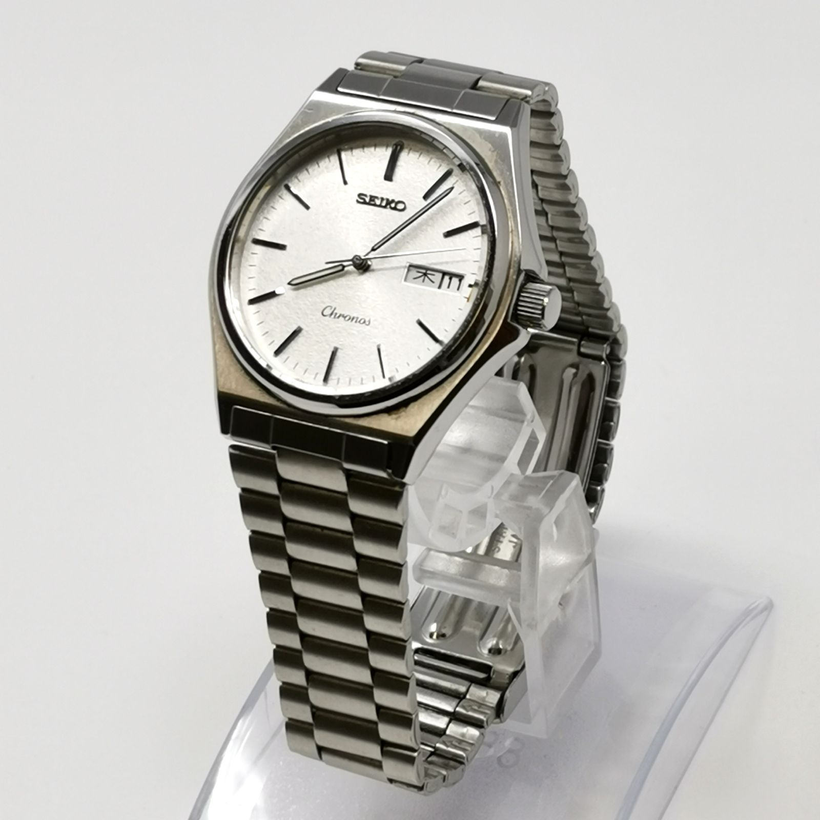 セイコー クロノス シルバー ホワイト 5h23-7060 腕時計 電池ないため