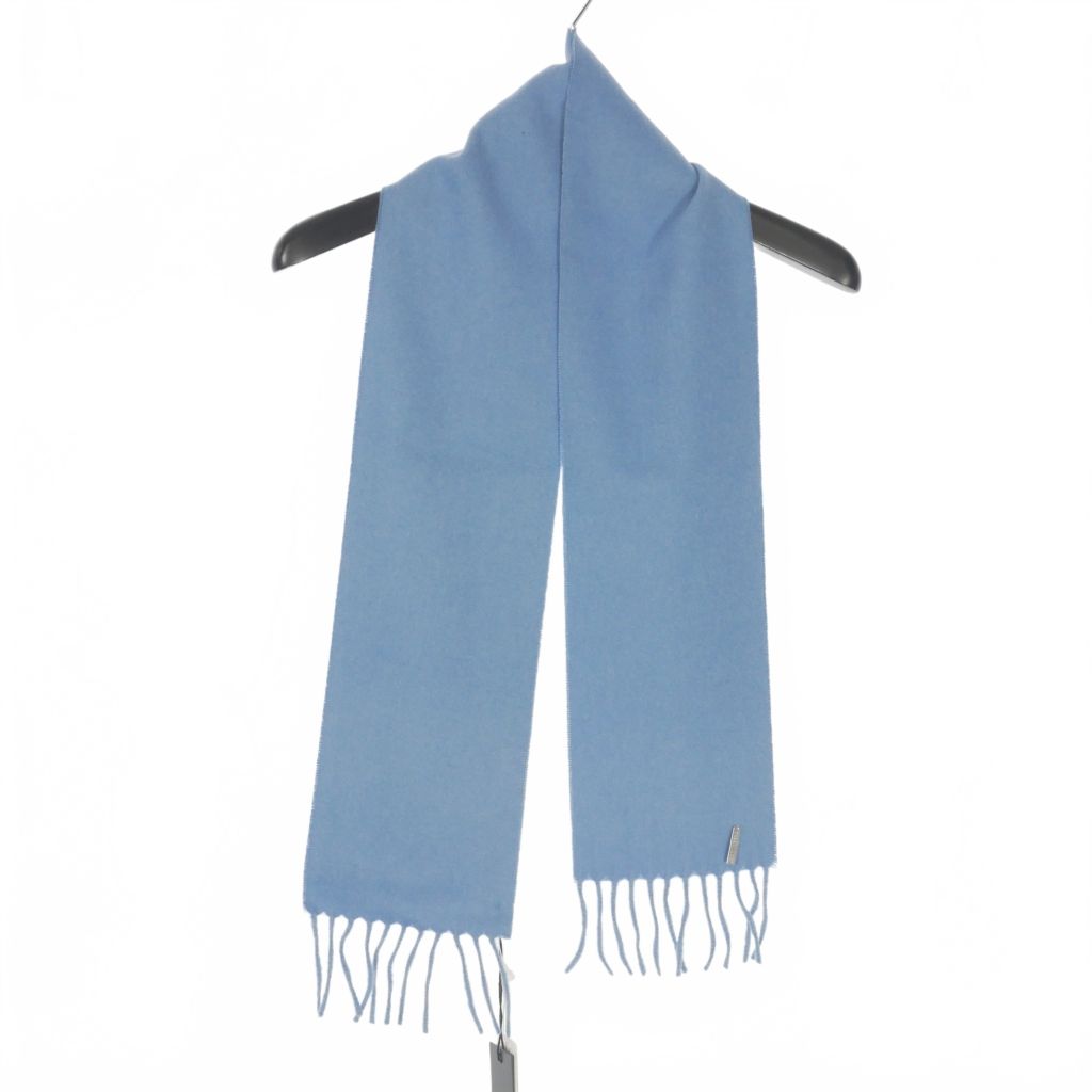 ディースクエアード 23 AW アンゴラ フリンジマフラー ストール UNI ブルー 青 正規