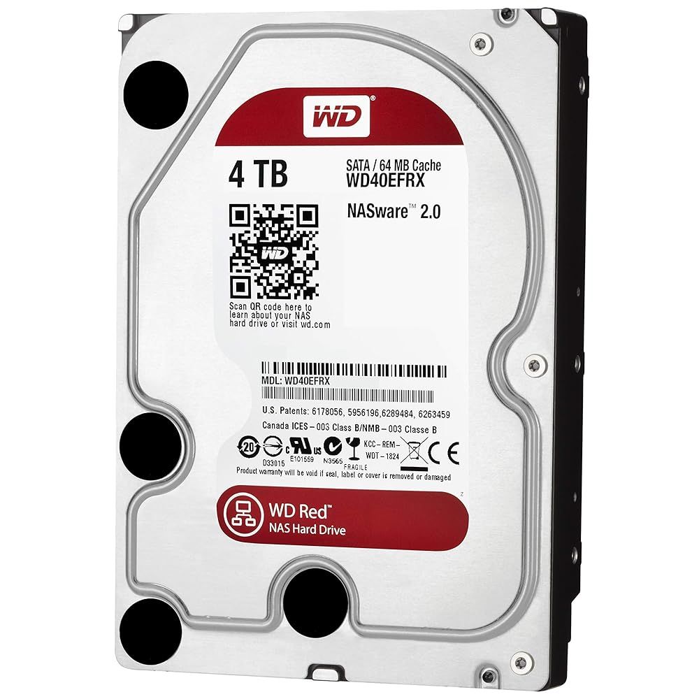 整備済み品】 WD HDD 内蔵ハードディスク 3.5インチ 4TB WD Red