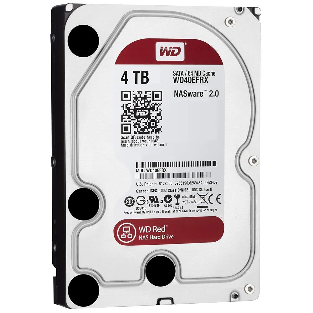 整備済み品】 WD HDD 内蔵ハードディスク 3.5インチ 4TB WD Red