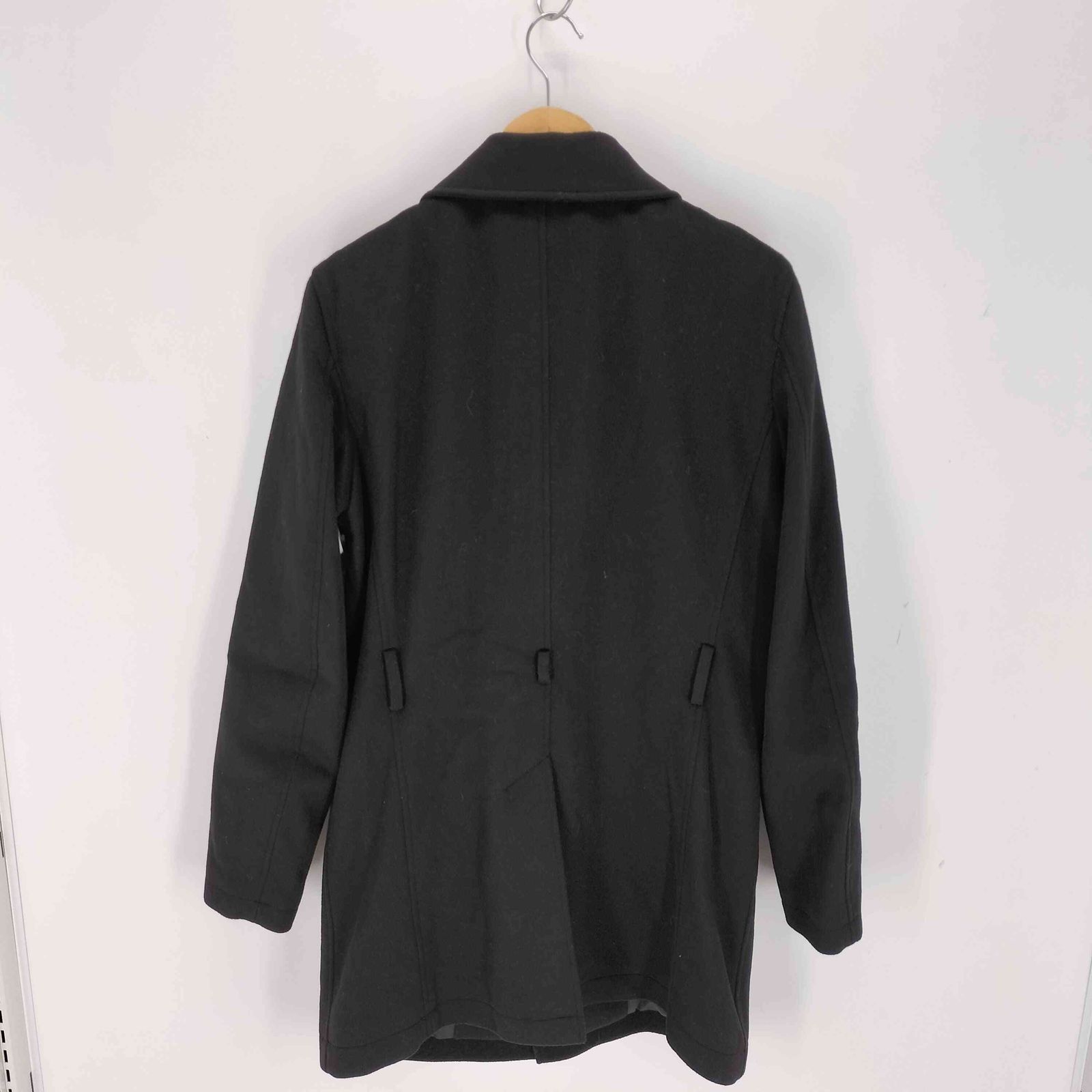 モルガンオム MORGAN HOMME カシミヤ混 比翼ボタンウールステンカラー