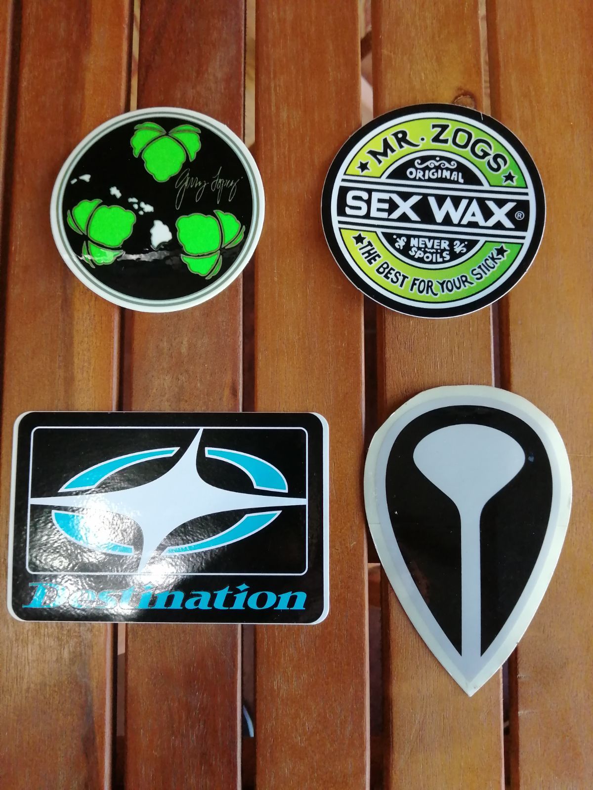 サーフステッカー4枚セット（ジェリーロペス、ニクソン、SEX WAX