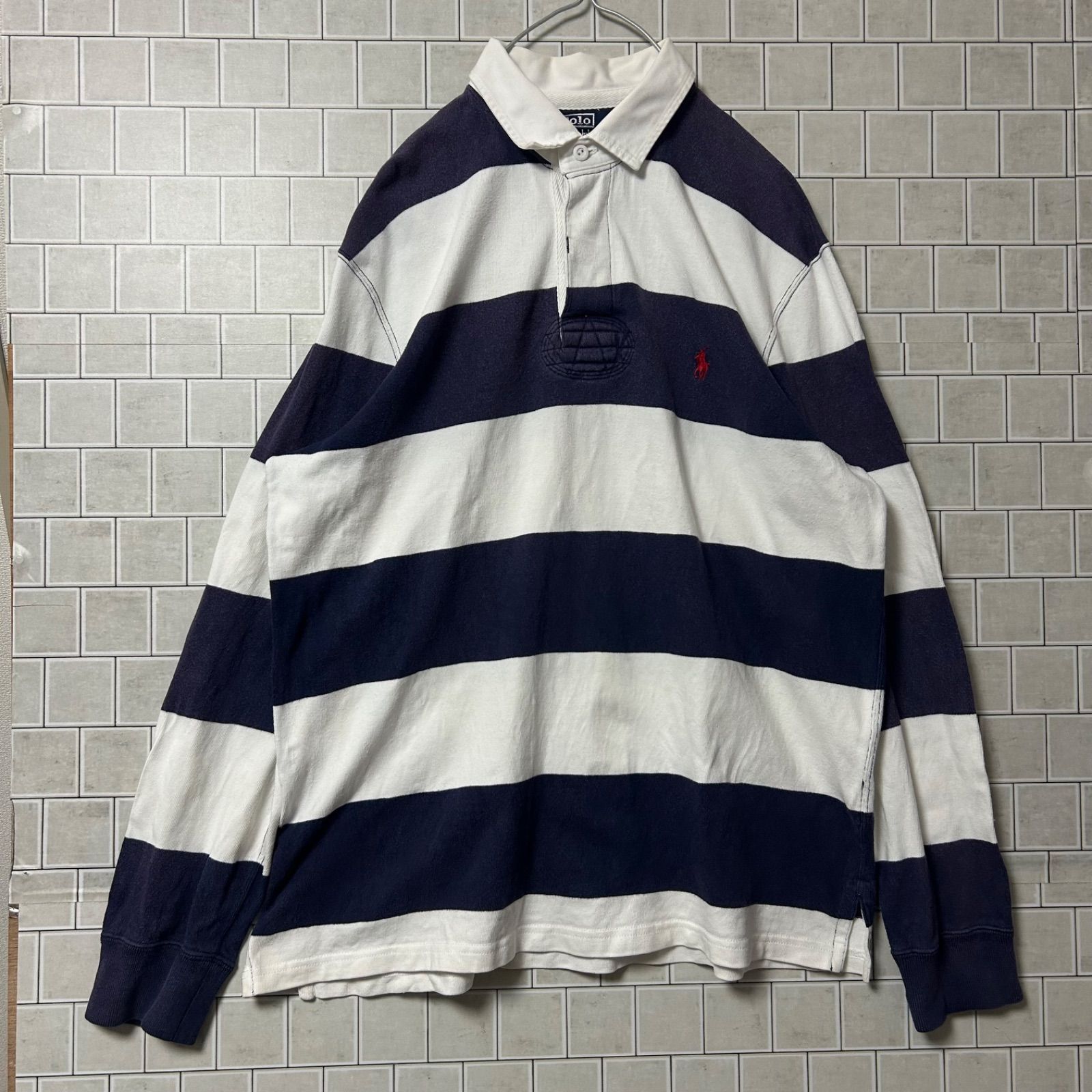 90s Polo By Ralph Lauren ポロ ラルフローレン ボーダー ラガーシャツ