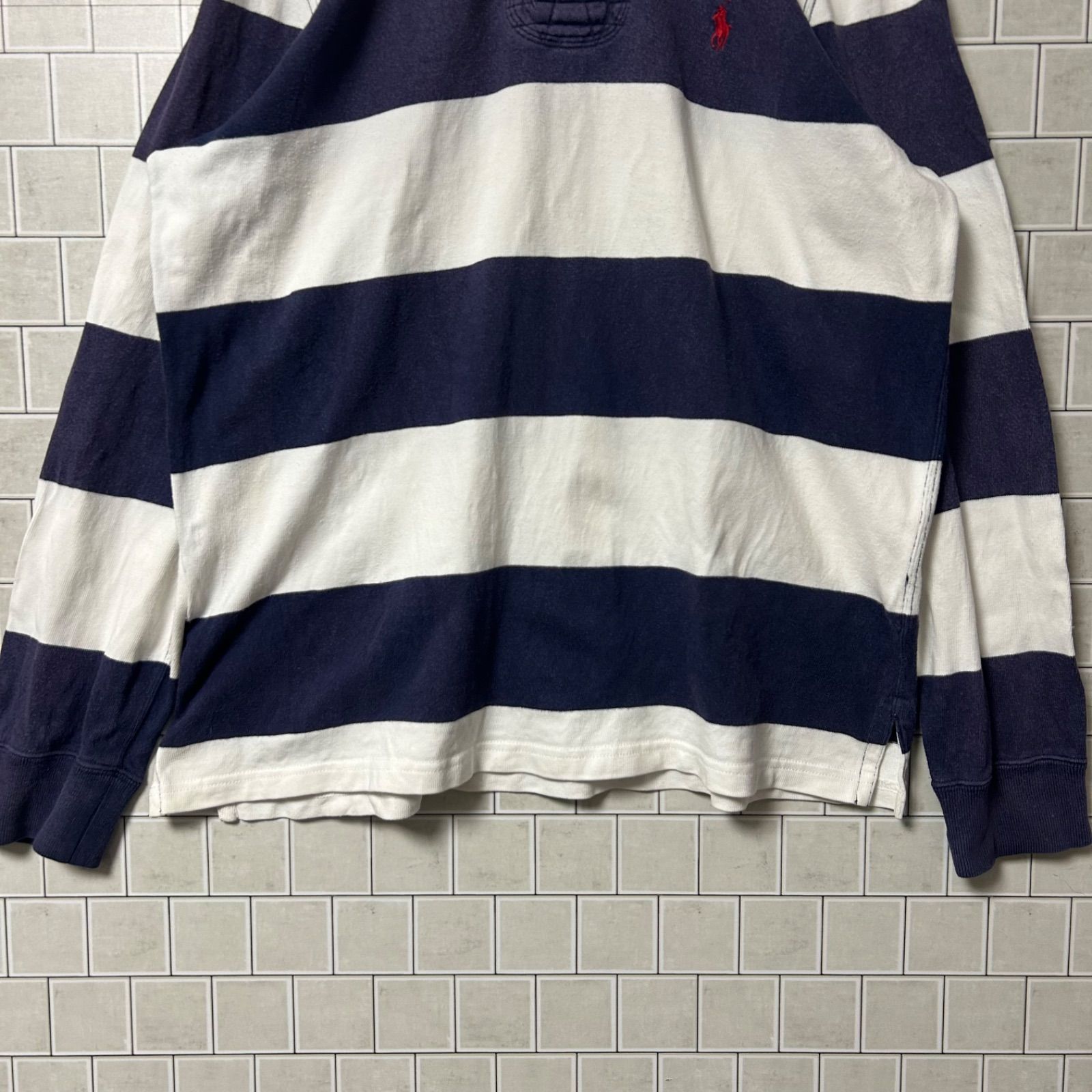 90s Polo By Ralph Lauren ポロ ラルフローレン ボーダー ラガーシャツ