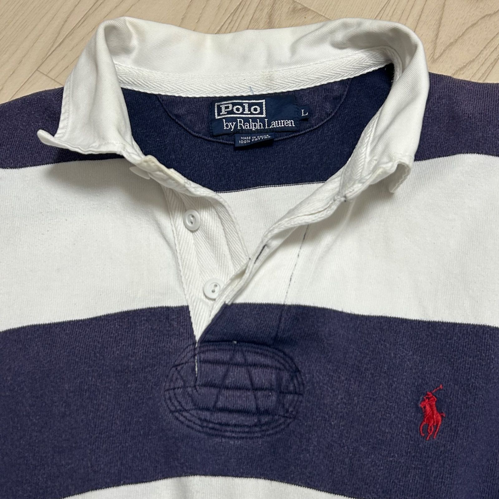 90s Polo By Ralph Lauren ポロ ラルフローレン ボーダー ラガーシャツ