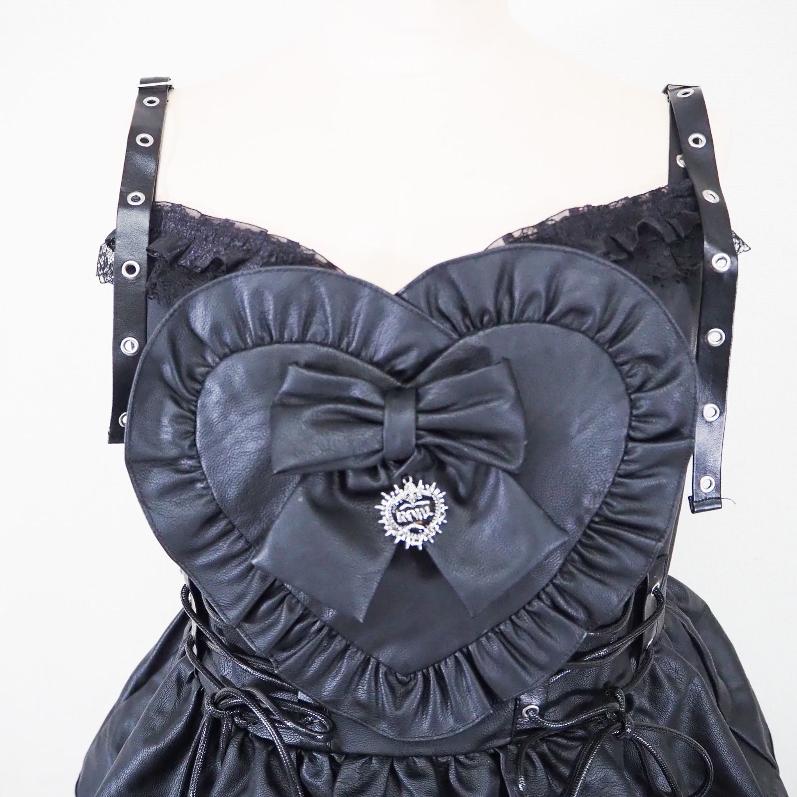CO5197 qooza クーザ IMWAL インヴァル フリルハートドレス ブラック