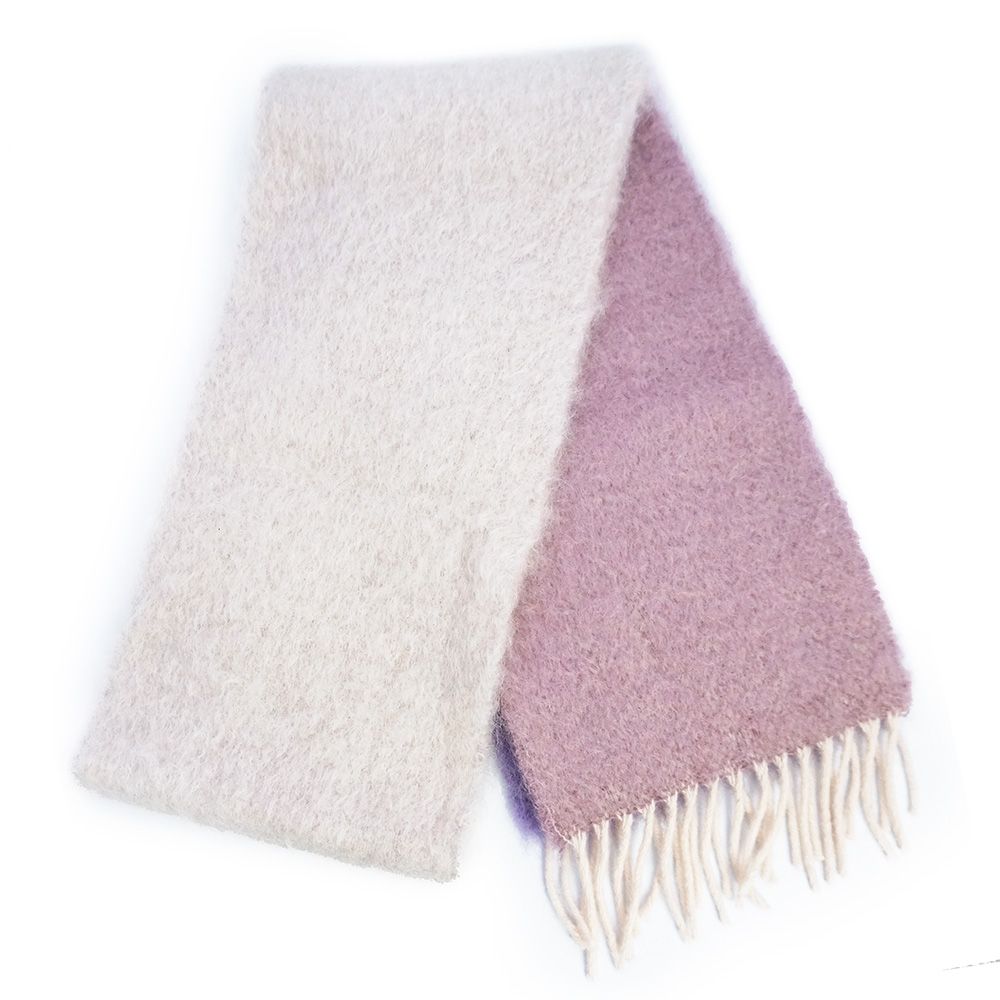 ロエベ アナグラム ストライプ スカーフ マフラー カーフスキン レザー