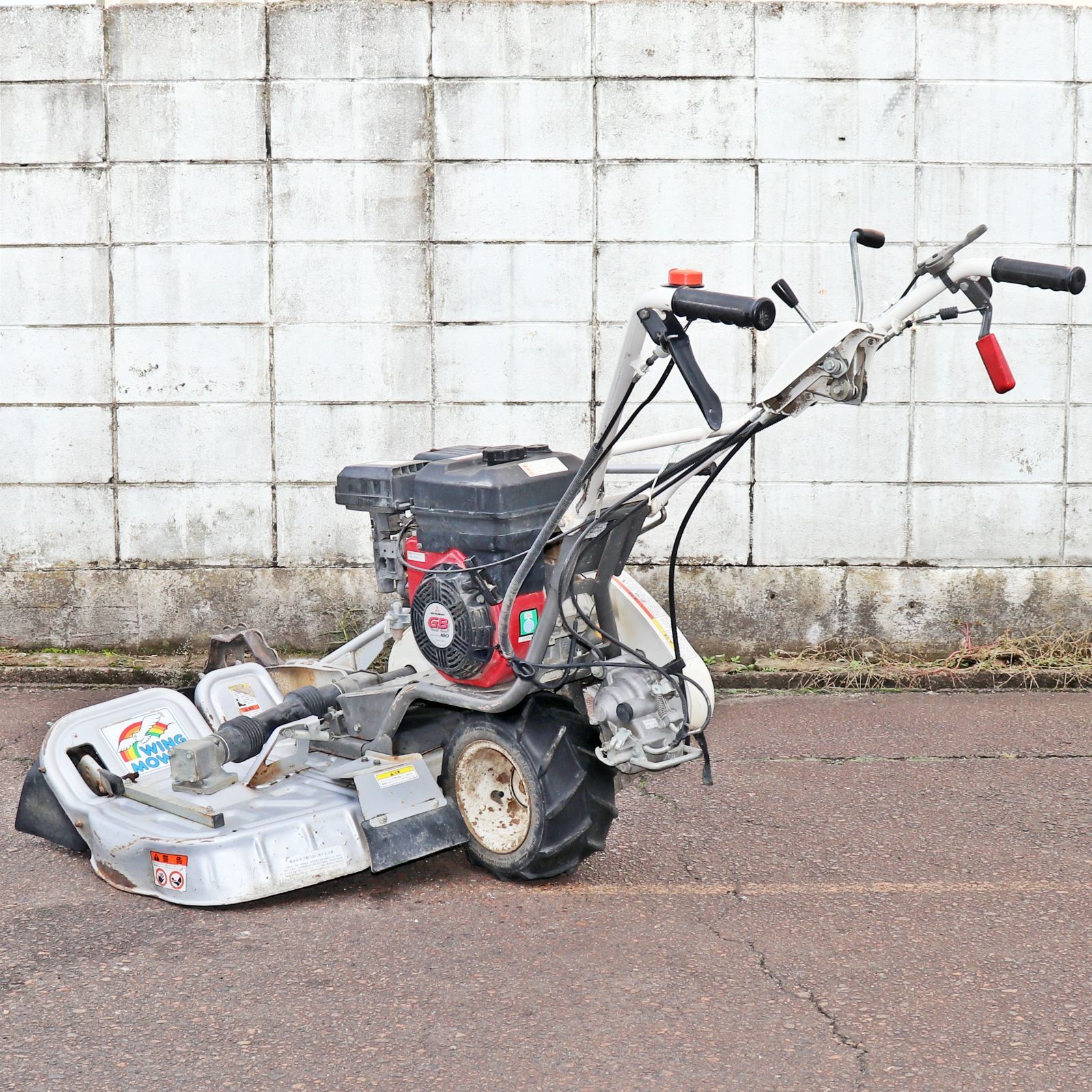 新潟発 オーレック ロータリモーア WM736A 動作確認済 6.3馬力 刈高