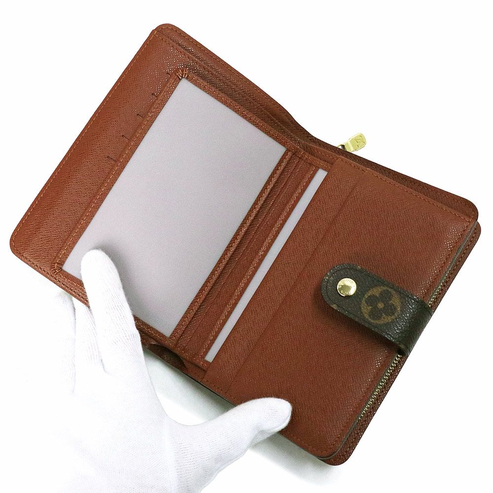 ルイ ヴィトン ポルトパピエ ジップ 二つ折り財布 モノグラム ブラウン