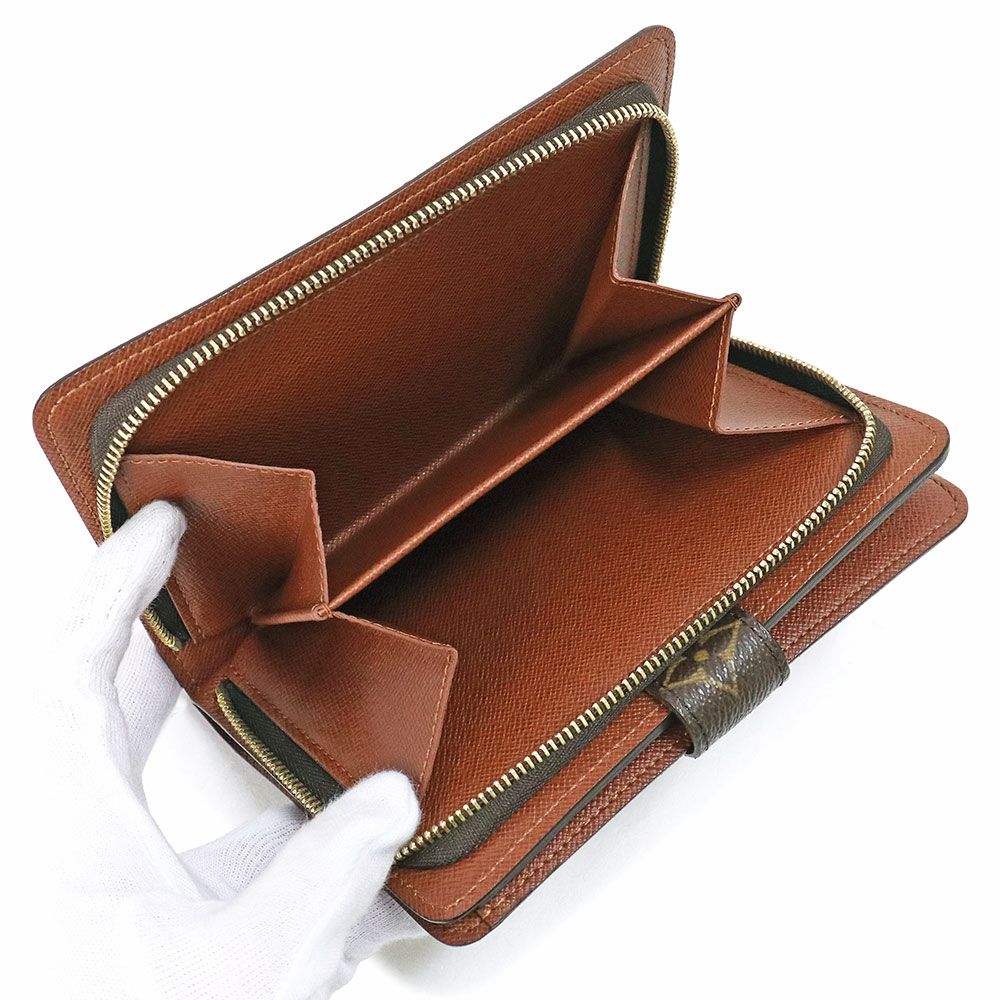 ルイ ヴィトン ポルトパピエ ジップ 二つ折り財布 モノグラム ブラウン