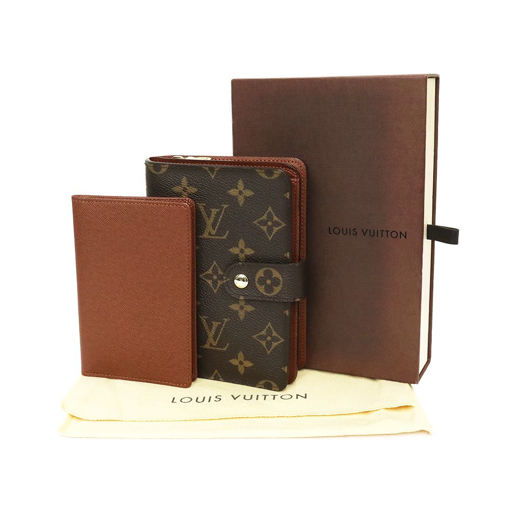 ルイ ヴィトン ポルトパピエ ジップ 二つ折り財布 モノグラム ブラウン
