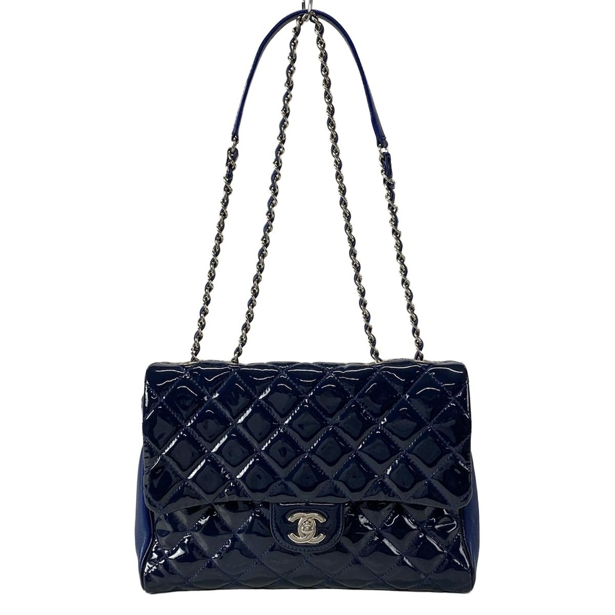 CHANEL(シャネル) ショルダーバッグ マトラッセ ネイビー フラップ