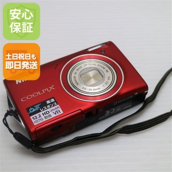 新品同様 COOLPIX S5100 クリアレッド 即日発送 Nikon デジカメ
